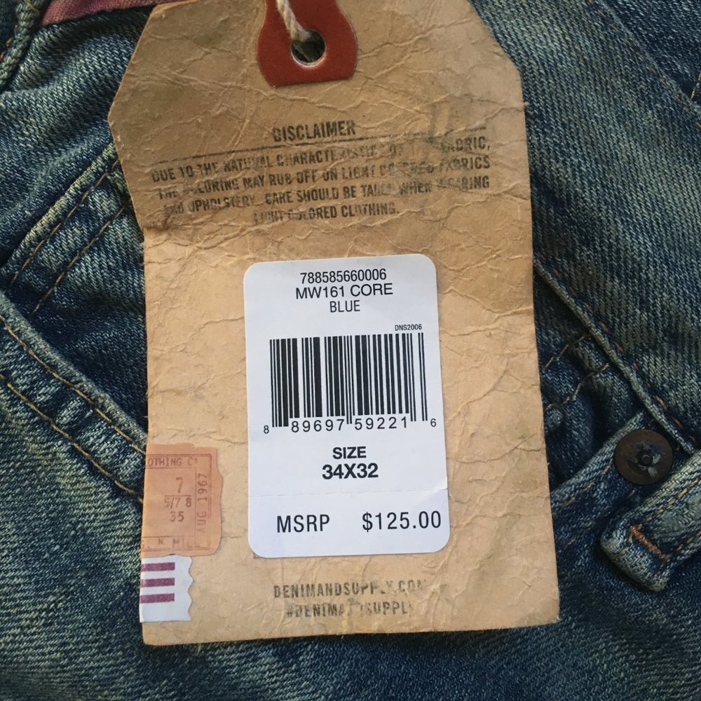 NWT Denim & Supply Ralph Lauren Slim Jeans 34x32